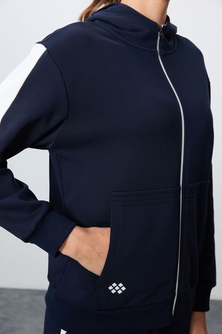 Oversized Kapuzen-Zip-Sweatshirt und Hose Set - Image 5