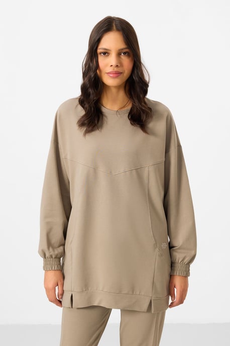 Oversized Fleece Sweatshirt und Hose Set - Image 3