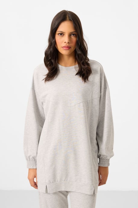 Übergroßes Fleece-Sweatshirt- und Hosen-Set - Image 2