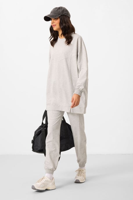 Übergroßes Fleece-Sweatshirt- und Hosen-Set - Image 4