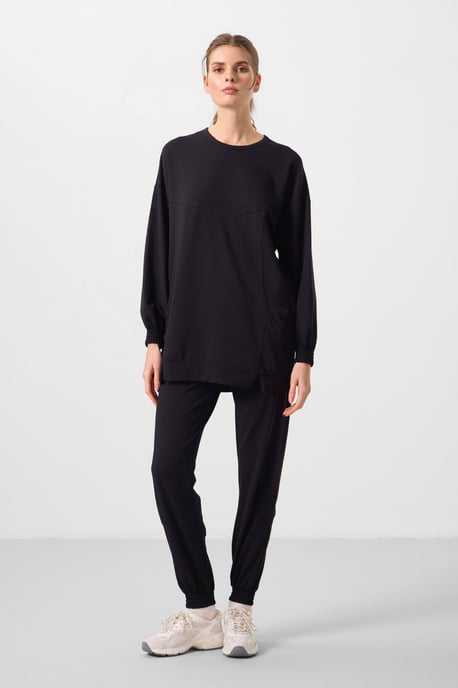 Übergroßes Fleece-Sweatshirt- und Hosen-Set - Image 5