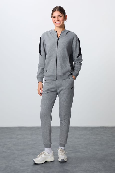 Übergröße Kapuzenpullover mit Reißverschluss und Hose Set - Image 4