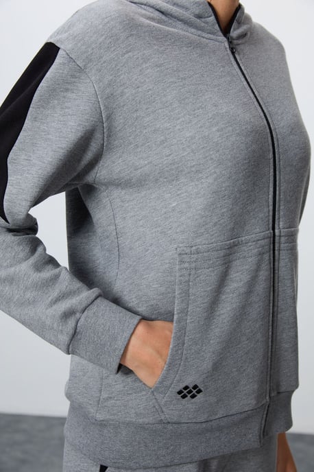 Übergröße Kapuzenpullover mit Reißverschluss und Hose Set - Image 5