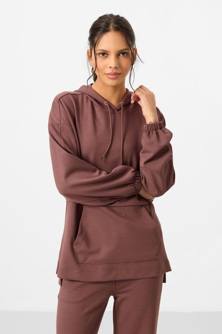 Oversized Kapuzenpullover und weit geschnittene Hose Set - Image 5