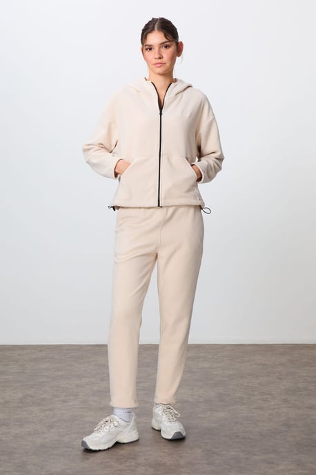 Oversized Kapuzenpulli-Zip-Trainingsanzug-Set - Image 4