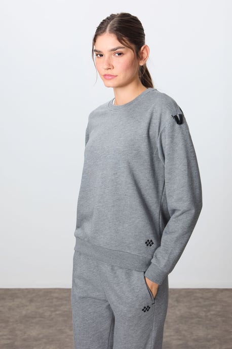 Übergroßes Sweatshirt- und Hosen-Set aus Baumwolle-Polyester-Mischung - Image 2