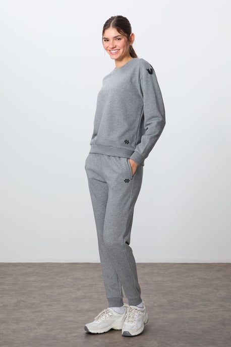 Übergroßes Sweatshirt- und Hosen-Set aus Baumwolle-Polyester-Mischung - Image 4