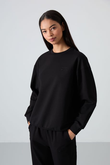 Oversized Sweatshirt und Set mit elastischen Bundhosen - Image 5