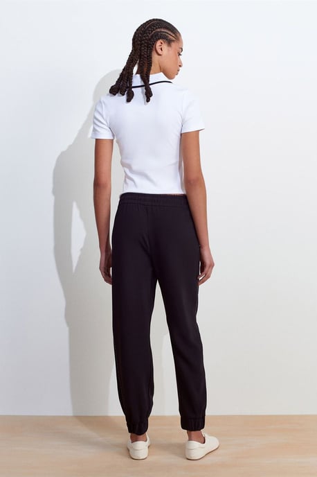 Dilvin Damen Jogginghose aus Polyester-Crepe - Schwarz - Image 3