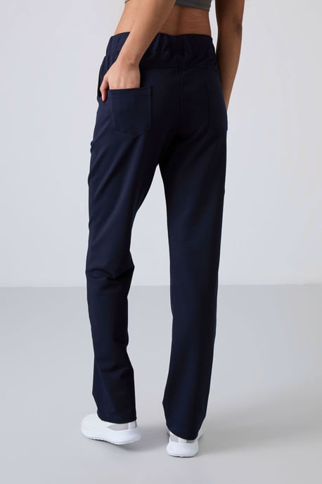 Tommy Life Sweatpants mit hoher Taille, geradem Bein - Marineblau - Image 3