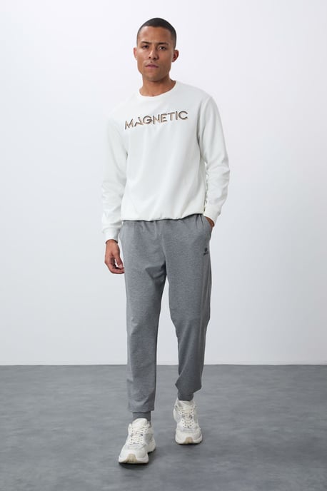 Herren einfarbige Fleece-Sweatpants - Image 2