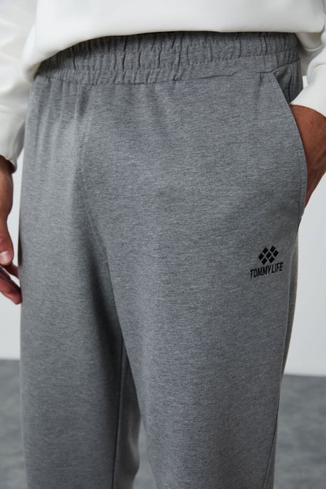 Herren einfarbige Fleece-Sweatpants - Image 4