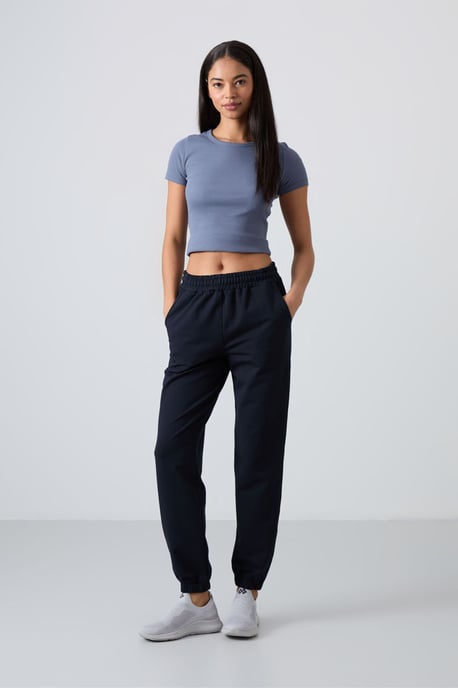 Damen High-Waist Relaxed Fleece Jogginghosen - Image 5