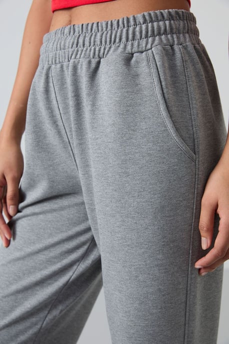 Damen Hochbundige Relaxed Fleece Jogginghosen - Image 4