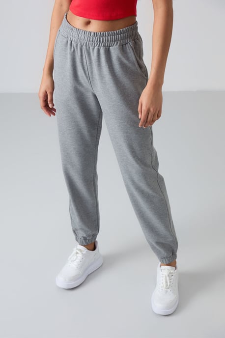 Damen Hochbundige Relaxed Fleece Jogginghosen - Image 5