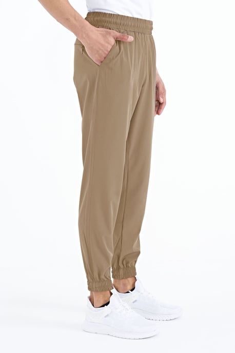 Tommy Life Herren gewebte Jogginghose - Khaki - Image 3