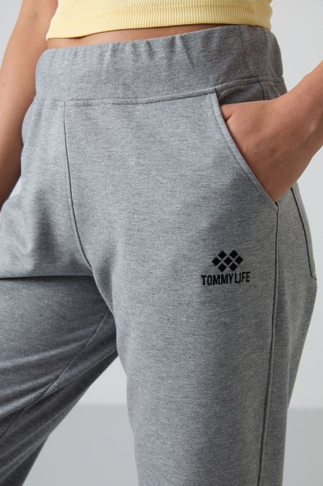 Hochtaillierte gerade Sweatpants - Image 3