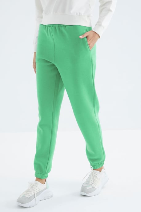 Damen Hohe Taille Fleece Jogger Sweatpants - Image 2