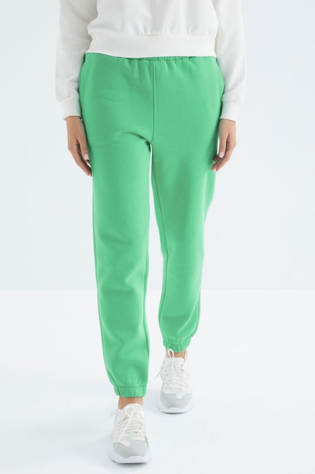 Damen Hohe Taille Fleece Jogger Sweatpants - Image 3