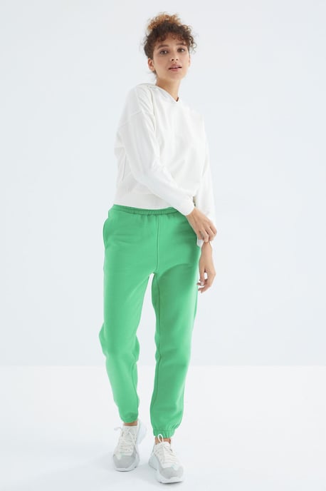 Damen Hohe Taille Fleece Jogger Sweatpants - Image 4
