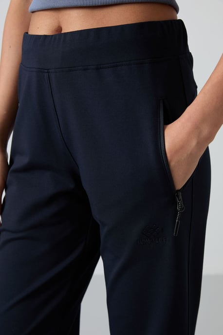 Damen gerade geschnittene Fleece-Sweatpants - Image 3