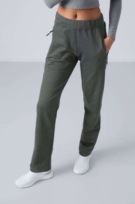 Damen Gerade geschnittene Fleece-Sweatpants - Image 2