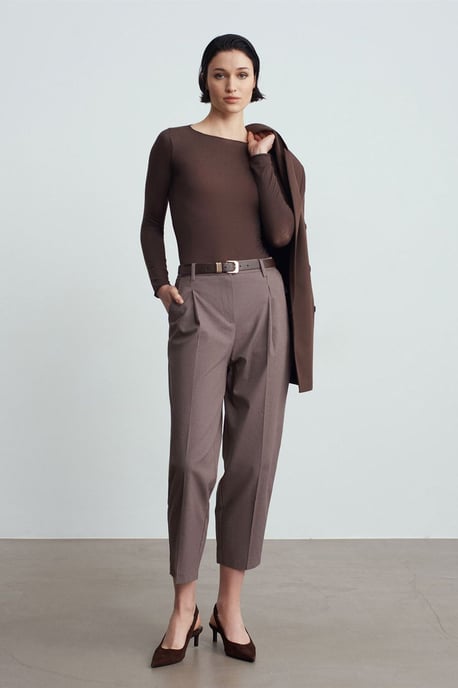 Gürtel-Atmungsstraight-Leg-Hosen - Image 1