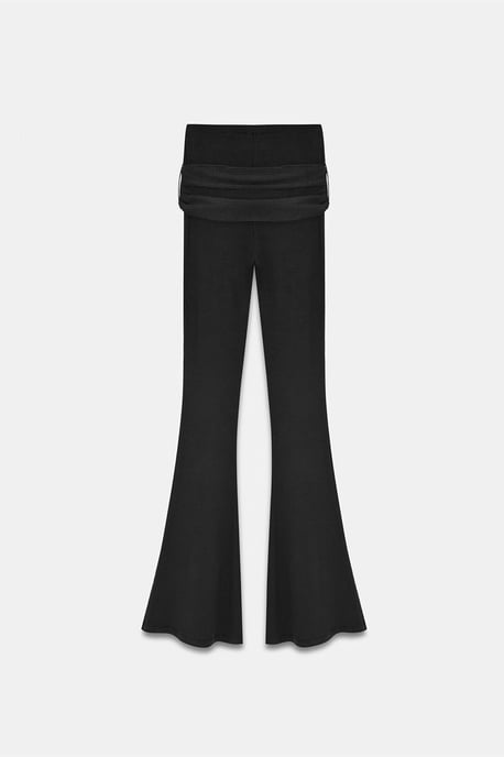 Hochtaillierte Jersey-Hose mit Weite und Bindeband - Image 6