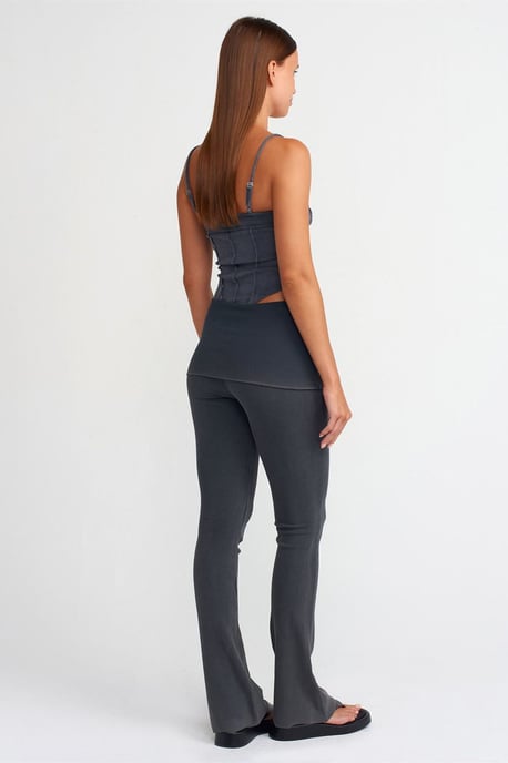 Damen Hochtaillierte Jersey Schlaghosen - Image 2