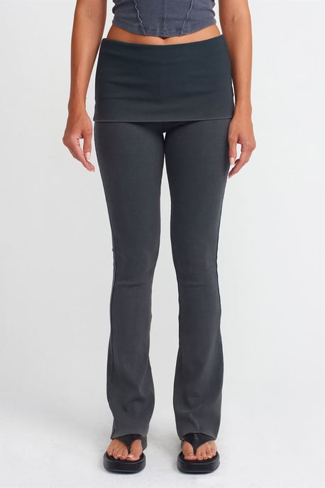 Damen Hochtaillierte Jersey Schlaghosen - Image 3