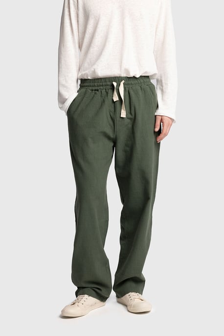 Gerade geschnittene Hose mit Kordelzugbund - Image 1