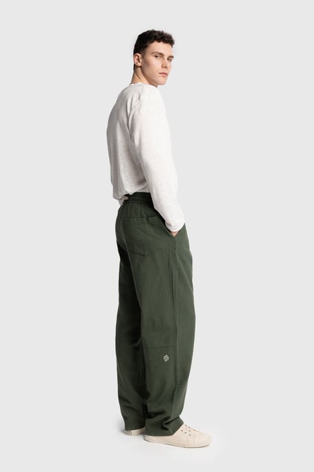 Gerade geschnittene Hose mit Kordelzugbund - Image 4