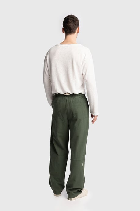 Gerade geschnittene Hose mit Kordelzugbund - Image 5