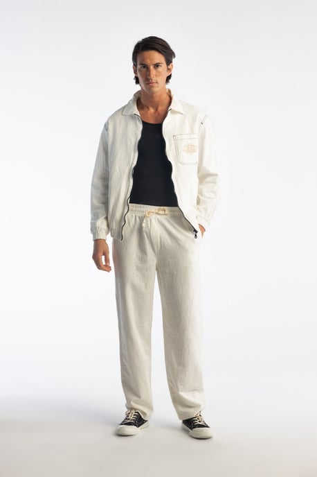 Gerade geschnittene Hose mit Kordelzugbund - Image 2