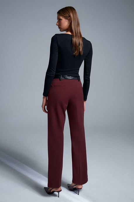 Damen Kunstleder Gerade Hose - Image 2