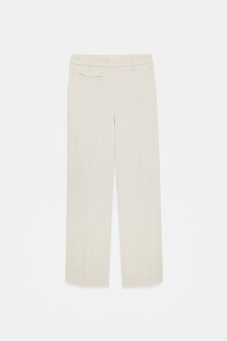 Damen Hochtaillierte gerade Crepe-Hosen - Image 5