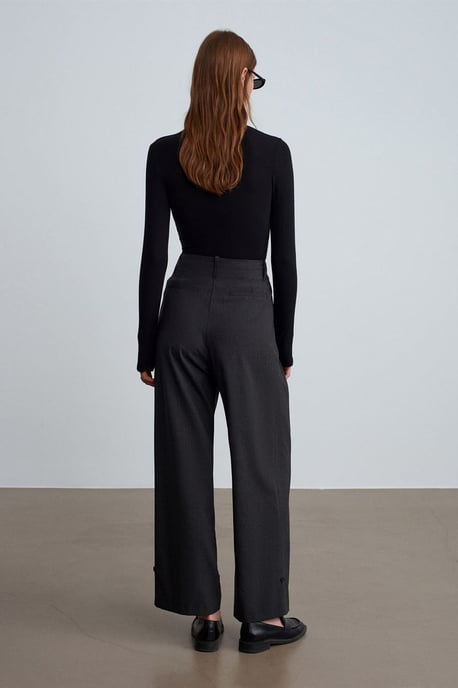 Damen Hochtaillierte Maßgefertigte Krepp-Hosen - Image 5