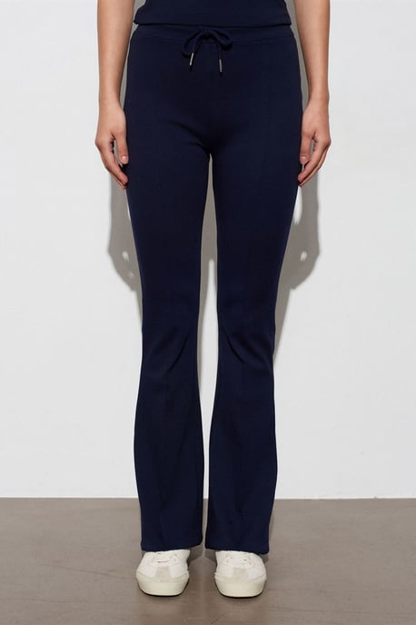 Hüfthohe Schlagjerseyhose mit Kordelzug - Image 3