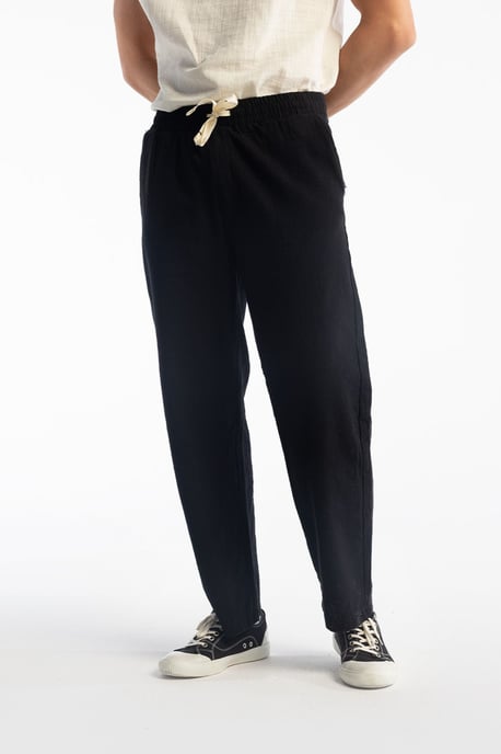 Gerade geschnittene Hose mit Kordelzugbund - Image 1