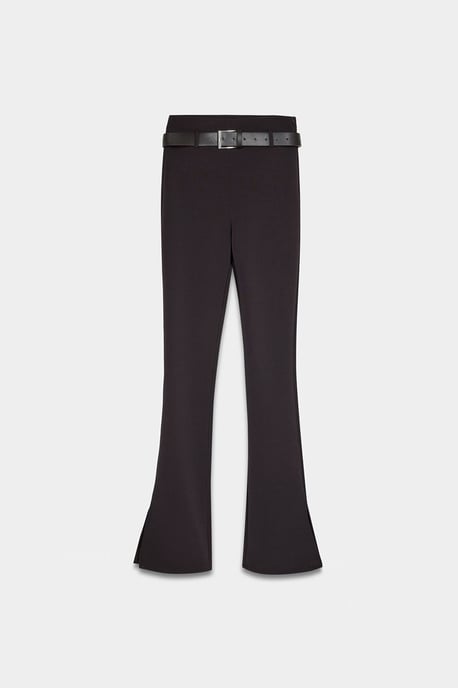Taillenhohe Skinny Flare Hose mit Gürtel - Image 5