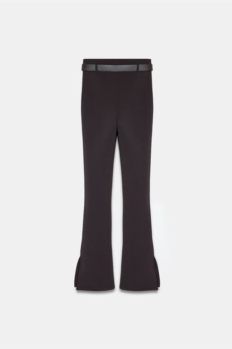 Taillenhohe Skinny Flare Hose mit Gürtel - Image 6