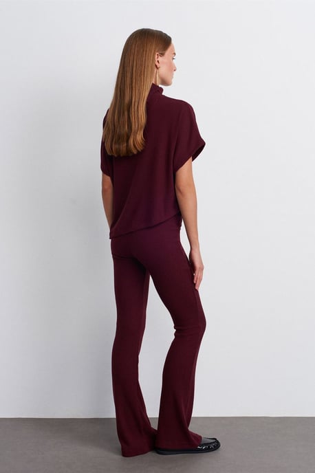 Hochtaillierte Schlagstrickhose - Image 2
