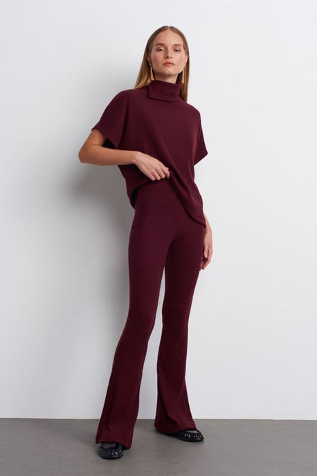Hochtaillierte Schlagstrickhose - Image 3
