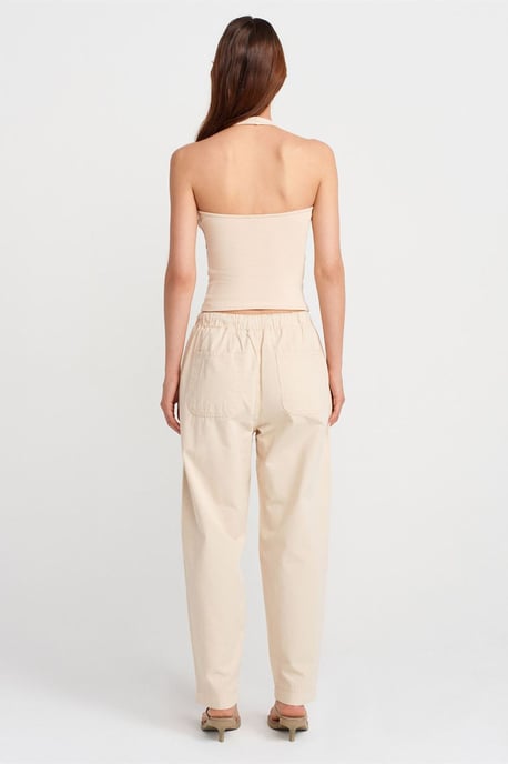 Baumwoll-Popeline Jogginghose mit geradem Bein - Image 2