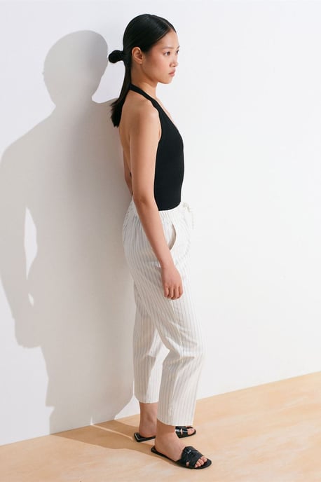 Gestreifte Gerade Beinform Woven Jogginghosen - Image 3
