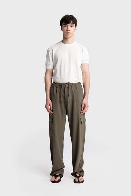 Herren Baumwoll Straight-Leg Strickhose - Image 1