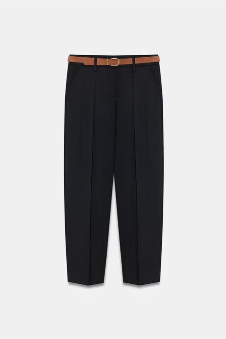 Belted Straight-Leg-Crepeshosen - Image 5