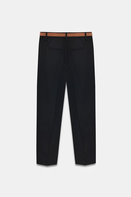 Belted Straight-Leg-Crepeshosen - Image 6