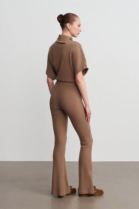 Hochtaillierte Schlagstrickhose - Image 2