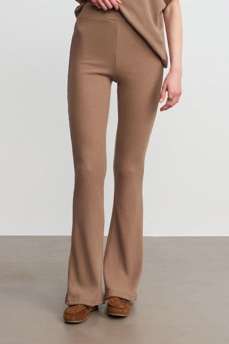 Hochtaillierte Schlagstrickhose - Image 4